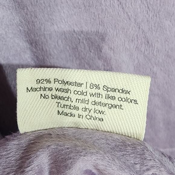 Pure Fiber Robe Velvety Soft Velour Bathrobe Lilac Size Large Warm Soft Fuzzy - Picture 5 of 7